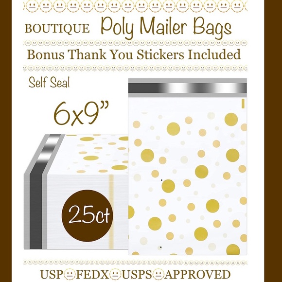 25ct~ 6x9”~Poly Mailer Bags Boutique Design 🫥🆕🫥
25ct Free Thank You Stickers - Picture 1 of 7